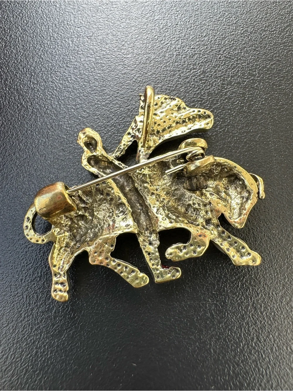 Red Enamel Matador  Bullfighting Pendant Brooch